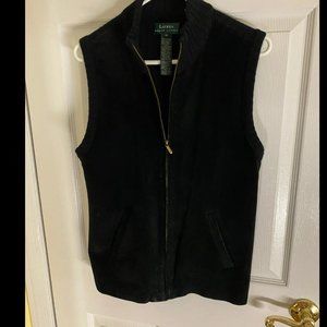 Ralph Lauren Leather & Wool/Cashmere Vest